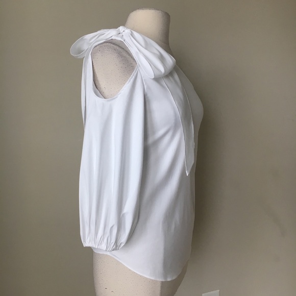 One shoulder poplin top shirt blouse - Picture 4 of 7